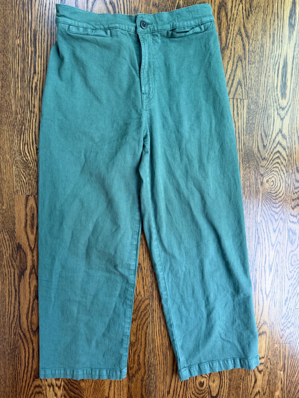 Women’s Teal Casual Cotton Wide Legged Sailor Fall Pants